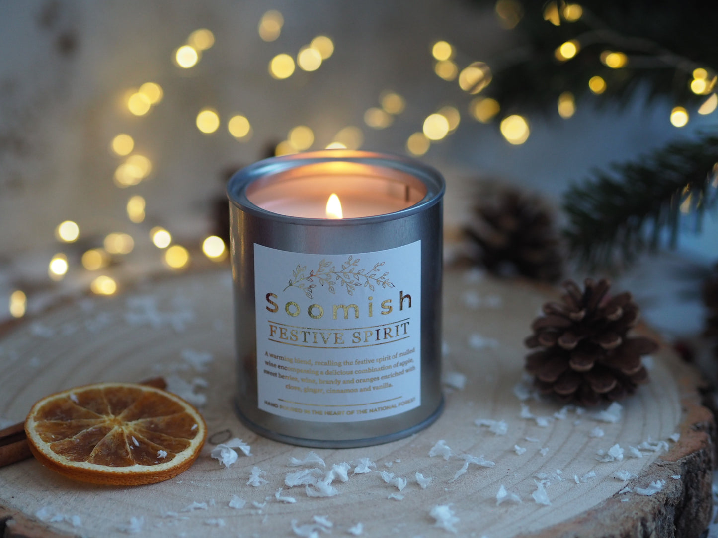 Festive Spirit Tin Candle