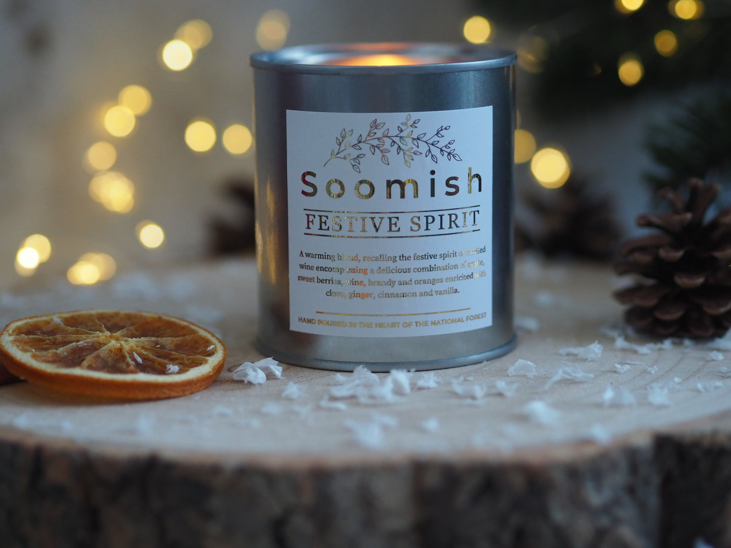 Festive Spirit Tin Candle