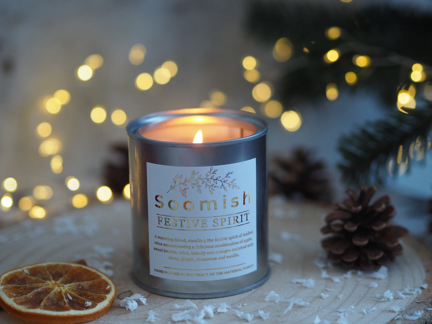 Festive Spirit Tin Candle