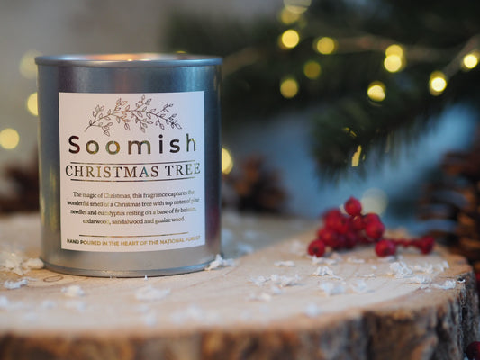Christmas Tree Tin Candle