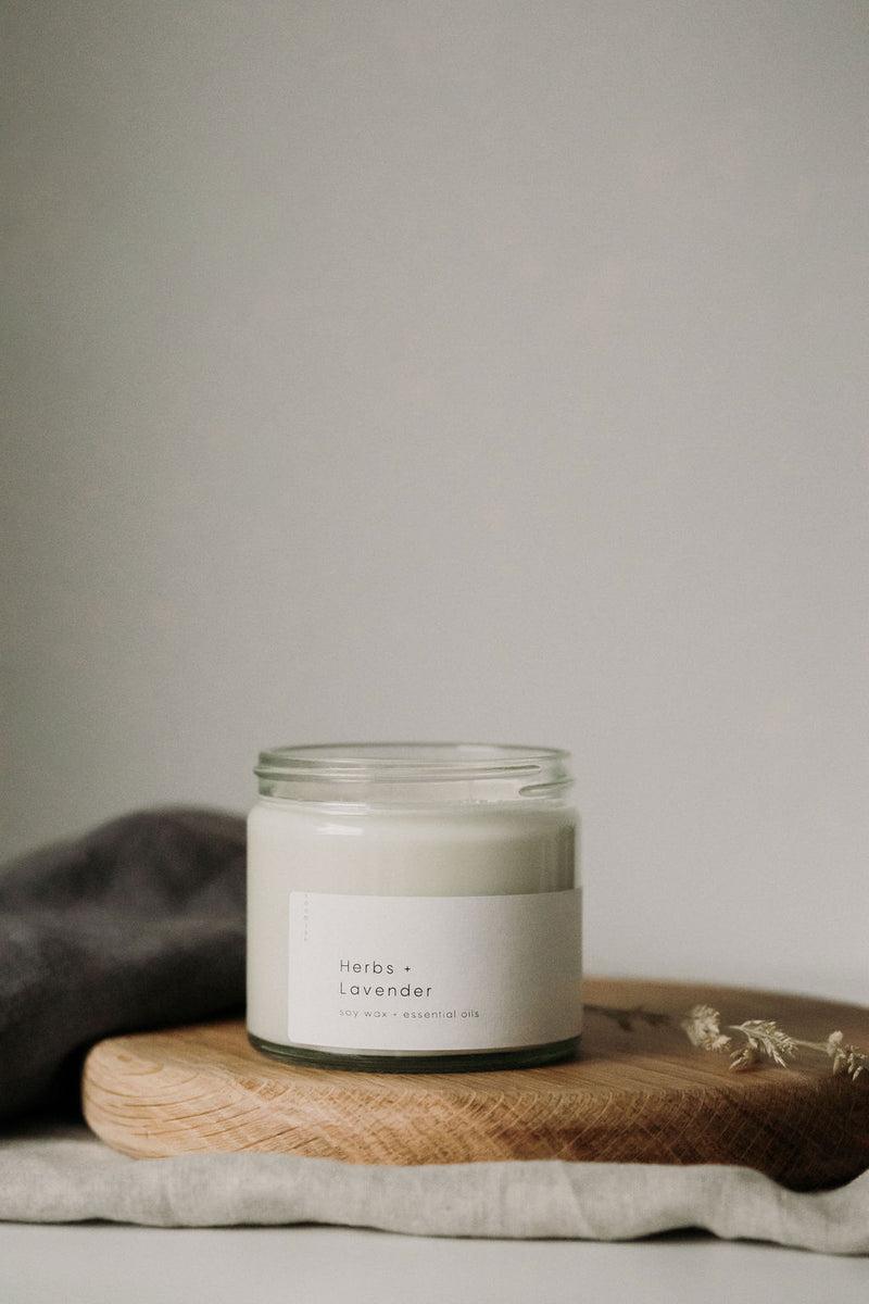 Herbs + Lavender Essential Oil Candle