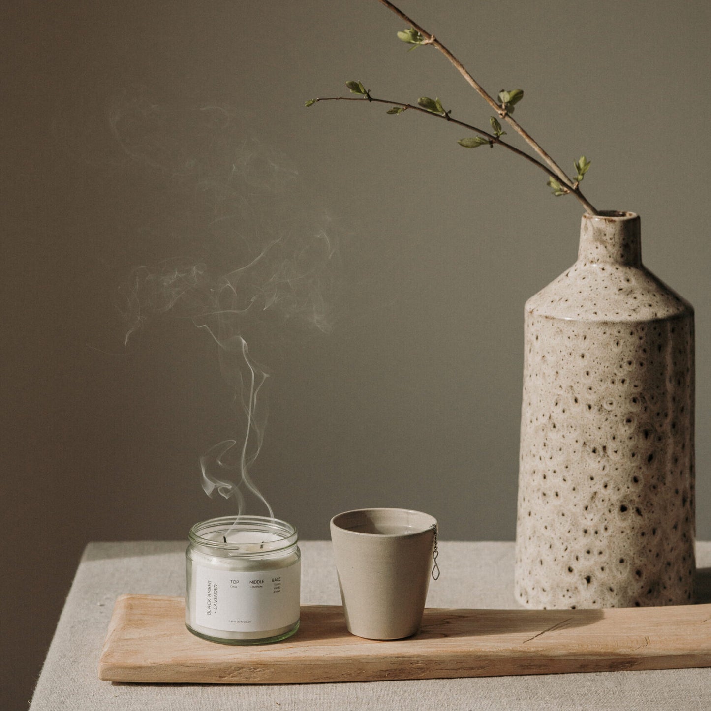 Black Amber + Lavender Candle