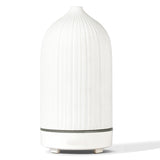 Striped Ceramic Electric Aromatherapy Diffuser - Chalk White