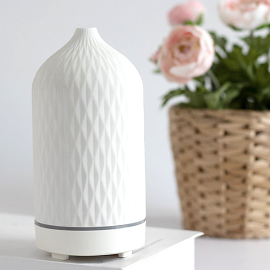 Diamond Ceramic Electric Aromatherapy Diffuser - Chalk White